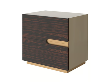 BRANDO - Rectangular wood veneer bedside table with drawers by Guerra Vanni - view 3